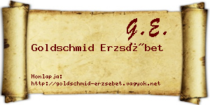 Goldschmid Erzsébet névjegykártya